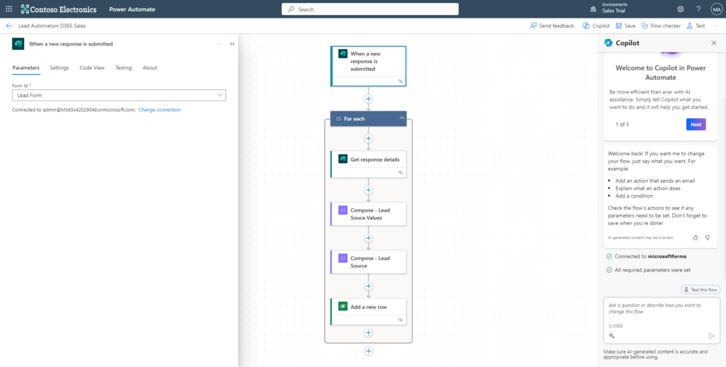 Power Automate Flow Microsoft Forms Capture