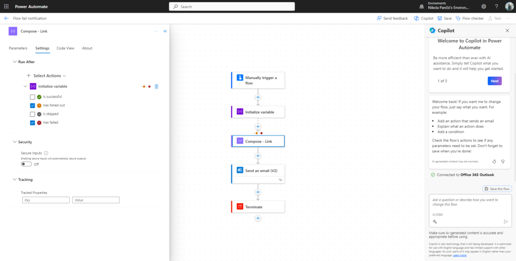 Power Automate Error handling