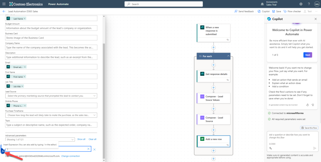 Power Automate Flow add custom value to drop down field